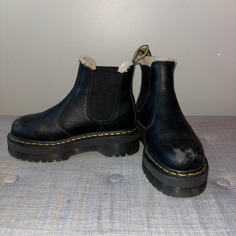 Platform Jadon boots slip on faux fur pre loved